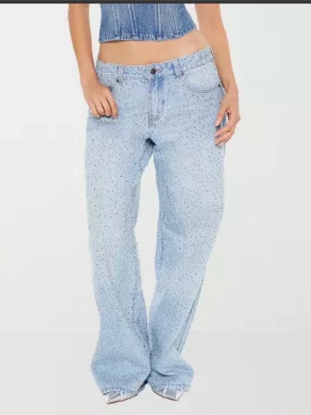 Light Wash Embellished Women’s Jeans